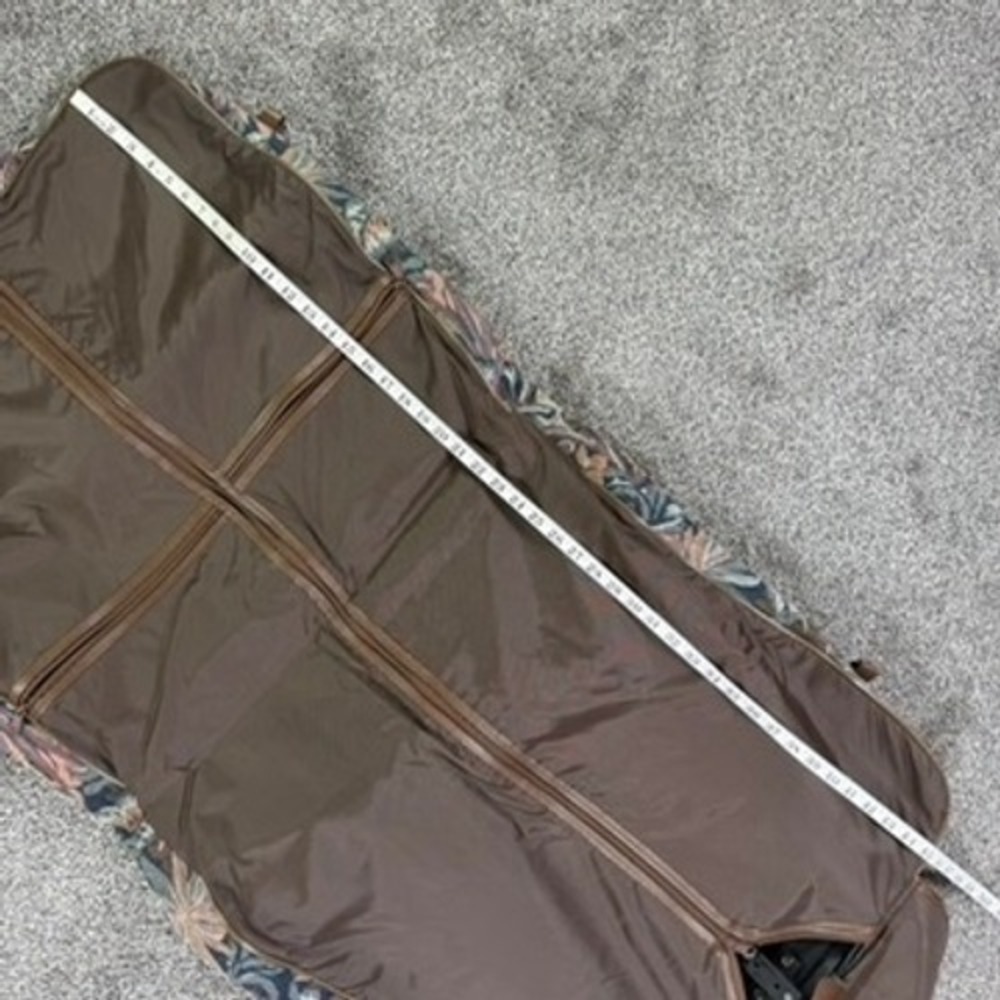 Givenchy Vintage Garment Bag Tropical Floral Tapestry Travel Suit‎ Carrier Brown - Picture 7 of 16
